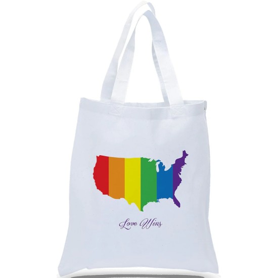 "Love Wins" USA in Rainbow Colors