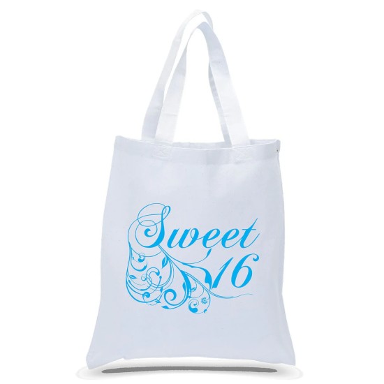 Sweet Sixteen Birthday Canvas Gift Tote