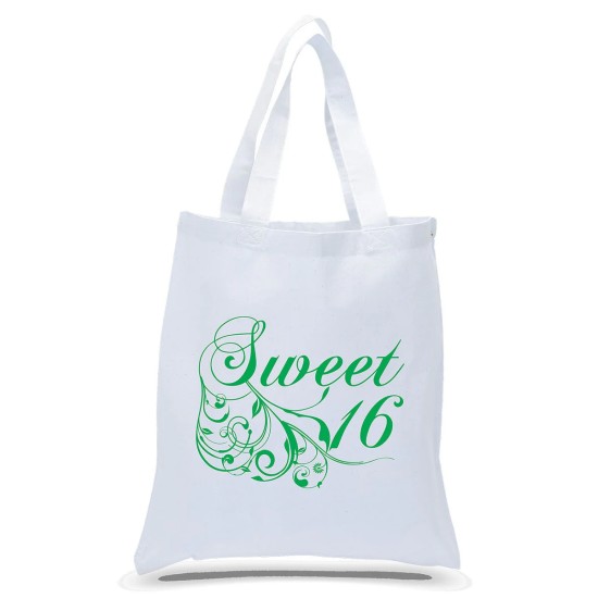 Sweet Sixteen Birthday Canvas Gift Tote