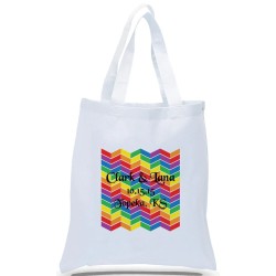 Rainbow Chevron Tote Bag