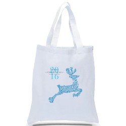 Reindeer Intricate Design Holiday Gift Tote Bag