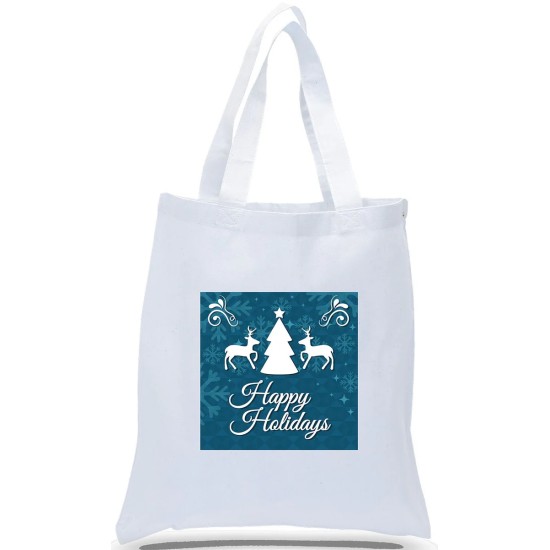 Reindeer Happy Holidays Tote Bag